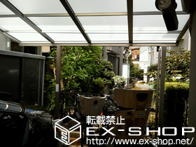 のテラス屋根 パワーアルファ F型 テラスタイプ 単体 積雪〜30cm対応 施工例