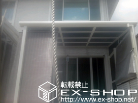 のテラス屋根 ライザーテラスII F型 テラスタイプ 単体 積雪〜20cm対応＋側面ランマパネル 施工例