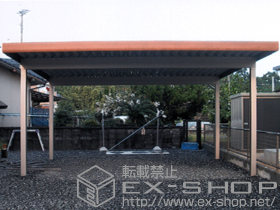 のカーポート レオンポートneo 2台用 角柱仕様 積雪〜50cm対応 施工例