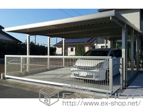 のカーポート テリオスポートIII 900 2台用 奥行延長 6本柱 角柱仕様 積雪〜30cm対応 施工例