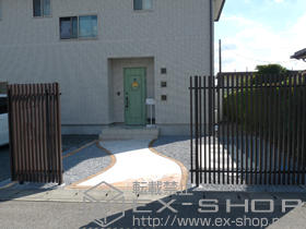 のフェンス・柵 プログコートフェンスF1型 フリーポールタイプ 施工例