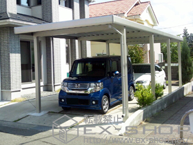 のカーポート ジーポートneo 積雪100cmＡタイプ 縦連棟 8本柱 積雪〜100? 施工例