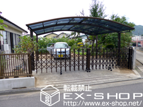 のカーゲート レイオス1型 ノンレール 両開き　26-26W 施工例