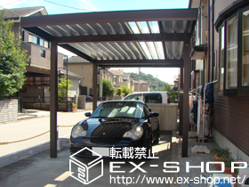 のカーポート ジーポートneo 1台用 Ａタイプ 角柱仕様 積雪〜100cm対応 施工例