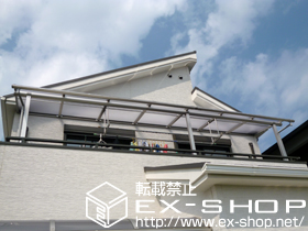 のバルコニー・ベランダ屋根 プレシオステラス R型 屋根タイプ 連棟 積雪〜20cｍ対応 施工例