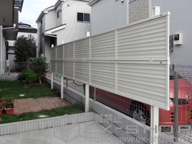 のフェンス・柵 プリレオR9型フェンス アルミ多段柱施工 施工例