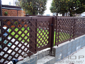 の門扉 スタンダード門扉2型 片開き 門柱使用 施工例