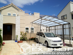 のカーポート カーブポートシグマIII 積雪〜20cm対応＋サイドパネル 2段用 施工例