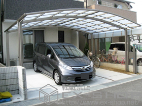 のカーポート カーブポートシグマIII ワイド 積雪〜30cm対応 施工例