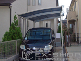 のカーポート プレシオスポート 積雪〜20cm対応+着脱式サポート柱 施工例