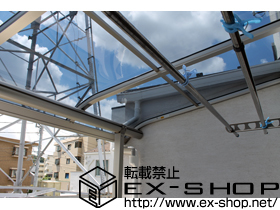 のバルコニー・ベランダ屋根 プレシオステラス R型 屋根タイプ 積雪〜20?対応 施工例