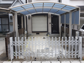 のカーポート レイナツインポート 積雪〜20cm対応+サイドパネル 1段51-08H 施工例