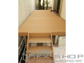 のウッドデッキ リウッドデッキ 200 単体+リウッドステップ5型 Ｈタイプ(3段) 施工例