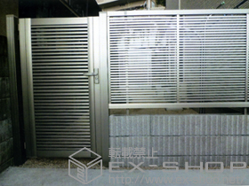 の門扉 シャレオR1型 片開き 柱使用 施工例