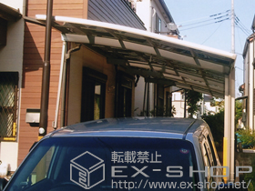 のカーポート カーブポートシグマIII 縦連棟 積雪〜30?対応＋補助柱（収納式） 施工例