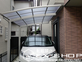 のカーポート レイナポート 積雪〜20cm対応＋柱カバー(小) 施工例