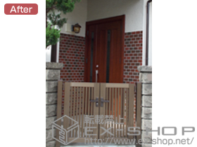 の玄関ドア リシェント P1型 親子タイプ ランマ無 施工例