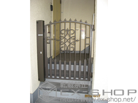 の門扉 フェスタC型 片開き本体+アルコーブ用商品 施工例