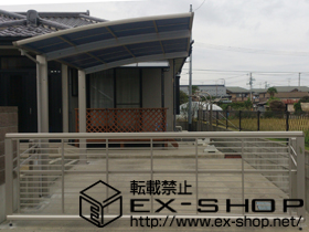 のカーゲート エクスラインアップゲート ワイド 1型 手動式 施工例