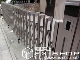 のカーゲート アルシャインIIM型 Aタイプ 両開き角地タイプ（270S+510S） ノンレール 施工例