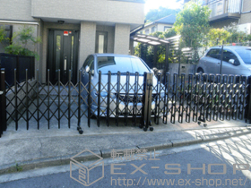 のカーゲート レイオス1型 ノンレール 両開き 30-30W 施工例