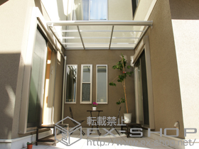 のテラス屋根 メニーウェル F型 1階設置型 両袖納まり 積雪〜20cm対応 施工例