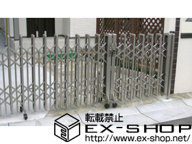 のカーゲート レイオス3型 ノンレール 両開き親子 施工例