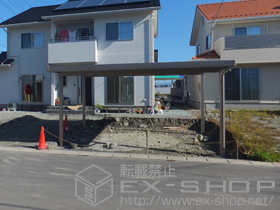 のカーポート テリオスポートIII 900 2台用 4本柱 積雪〜30? 施工例