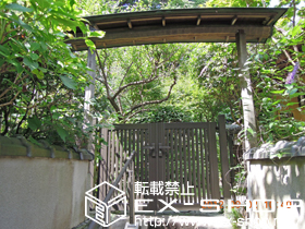 の門扉 プリレオ R4型 両開き 柱使用 施工例