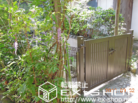 のフェンス・柵 ハイグリッドフェンス11型 フリーポールタイプ 施工例