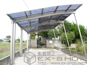 のカーポート レグナスポートシグマIII 延長 積雪〜30cm対応+レグナスポートシグマIII 着脱式サポート 施工例