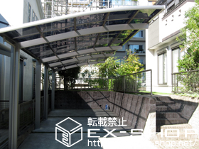 のカーポート カーブポートシグマIII 縦連棟 積雪〜30ｃｍ対応 施工例