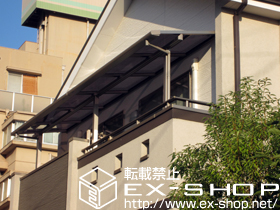 のバルコニー・ベランダ屋根 ライザーテラスII F型 屋根タイプ 連棟 積雪〜20cm対応 施工例