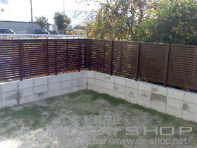 のフェンス・柵 エクスラインフェンス5型 自由柱タイプ 施工例