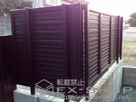 のフェンス・柵 エクスラインフェンス7型　自由柱タイプ 施工例