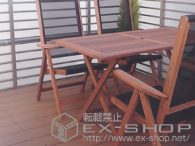 のウッドデッキ リコステージII 単体＋リコステージII用ステップ2段 施工例