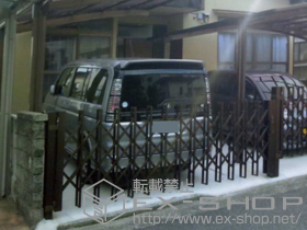 のカーゲート リフティングアコーHG　片開き アルミタイプ 延高仕様 施工例