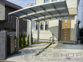 のカーポート レイナポートZ 積雪〜20cm対応+着脱式サポート 標準・ハイルーフ兼用 2本入り 施工例