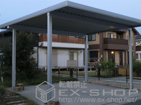 のカーポート テリオスポートIII 900 2台用 4本柱 積雪〜30cm対応
幅=5,484mm 施工例