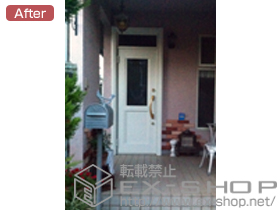 の玄関ドア リシェント アルミ仕様20片開き ランマ付Ｌ Ｍ3 施工例