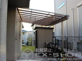 LIXIL リクシル(トステム)のテラス屋根 ライザーテラスII F型 テラスタイプ 単体 積雪～20cm対応 施工例