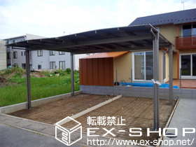 のカーポート エックスルーフ ワイド　積雪〜20cm対応 施工例