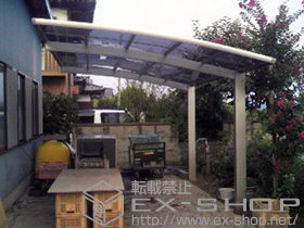 のカーポート レイナポート 積雪〜20cm対応+レイナポート 屋根ふき材補強部品 施工例