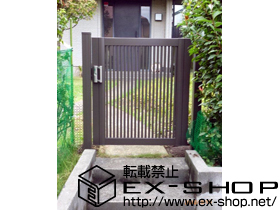 の門扉 シャレオR2型 片開き 柱使用 施工例