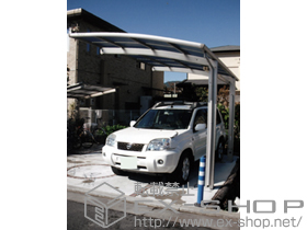 のカーポート レイナポート 積雪〜20cm対応＋着脱式サポート標準・ハイルーフ兼用 2本入 施工例