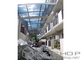 のカーポート カーブポートシグマIII ミニ 縦連棟 積雪〜20cm対応 施工例