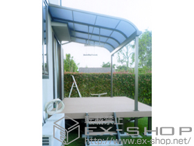 のテラス屋根 ライザーテラスII R型 テラスタイプ 単体 積雪〜20cm対応+吊り下げ式物干し 標準 2本入り 施工例