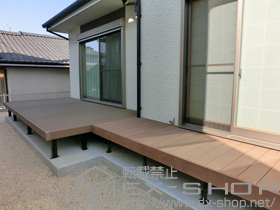 のウッドデッキ リウッドデッキ200＋デッキフェンス 2型 コ字型設置 施工例