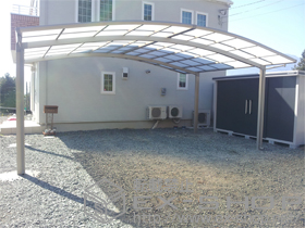 のカーポート カーブポートシグマIII ワイド 積雪〜30cm対応 施工例