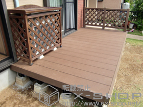 のウッドデッキ リウッドデッキ 200 単体+リウッドデッキフェンス2型 施工例